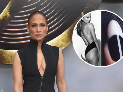 Tuxedo nails - zupełnie nowy wymiar frencha. Manicure pokochała Jennifer Lopez
