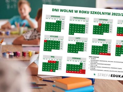 Dni wolne od szkoły 2023/2024. Sprawdź kalendarz roku szkolnego. Czy Dzień Nauczyciela jest wolny? Terminy ferii zimowych i świąt