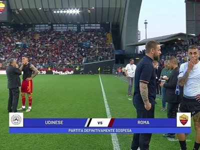 Mrożące krew w żyłach sceny w Serie A. Mecz Udinese Calcio z AS Romą został przerwany