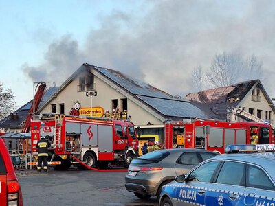 Pożar w Płońsku / fot. TVP3 Warszawa