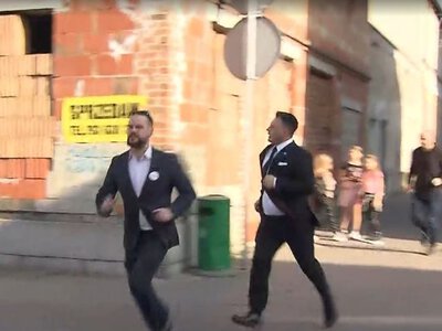 Starcie na spotkaniu ze Sławomirem Mentzenem w Kościanie (fot. TVP3 Poznań)