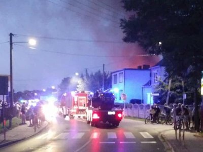 Zalasewo, ul. Kórnicka, pożar stolarni
