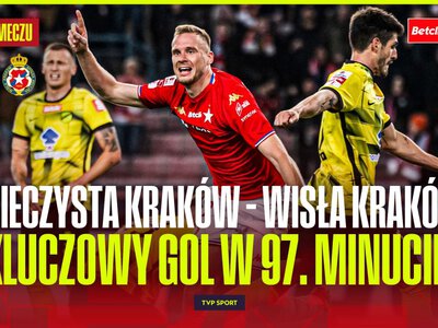 Wieczysta Kraków – Wisła Kraków 1:1. Betclic 1 Liga, zaległy mecz 5. kolejki [SKRÓT]
