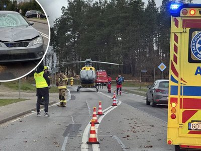 Na przejściu dla pieszych w Lipnicy samochód potrącił dwie 15-latki  (fot. KPP w Bytowie)