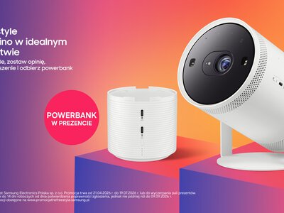 Mobilne kino w idealnym towarzystwie. Kup projektor The Freestyle Gen.2, zostaw opinię i odbierz powerbank w prezencie!