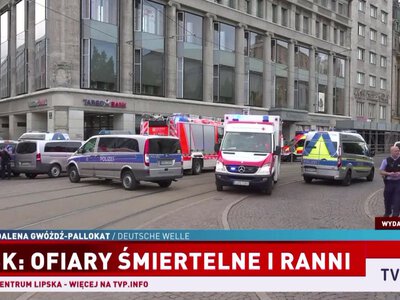 Samochód wjechał w ludzi w Lipsku