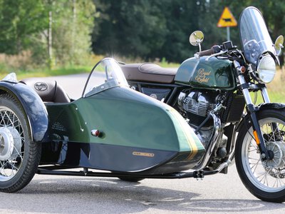 Royal Enfield Continental GT. Przepiękny klasyk z ciekawym wózkiem bocznym