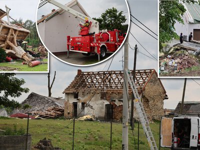 Nawałnica w Balcarzowicach. Dachówki powbijało w mury. Nie wiem, jak my z tego powstaniemy