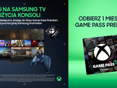 Wielki ekran, wielka gra. Kup telewizor Samsung i odbierz miesiąc dostępu do Xbox Game Pass Premium