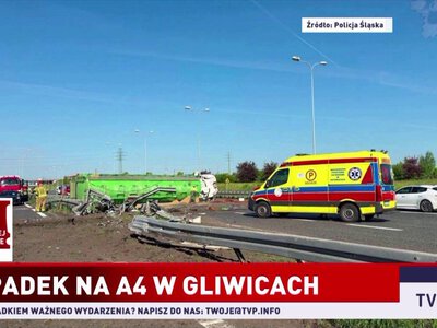 Poważny wypadek na A4 w Gliwicach