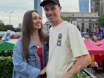 Marcelina Ziętek i Piotr Żyła zawitali do stolicy. Aktorka ujawniła powód