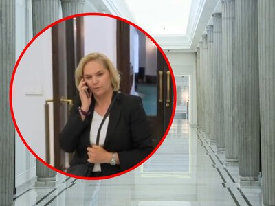 „To pani udawała, że rozmawia?. Kuriozalne sceny na sejmowym korytarzu