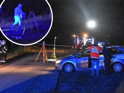 Byli z dzieckiem, gdy zobaczyli go w nocy. Obok stała taksówka. Makabryczne odkrycie przy DK22