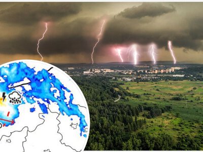 Groźna superkomórka burzowa nad Polską. Potężne nawałnice i grad większy niż piłeczki pingpongowe