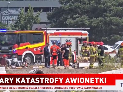 Katastrofa małego samolotu na warszawskim Bemowie
