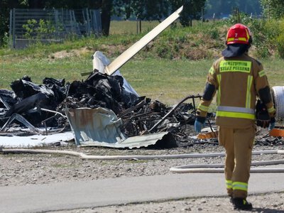 Katastrofa lotnicza w Warszawie. Awionetka stanęła w płomieniach