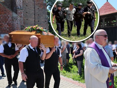 Tłumy żegnały ofiarę nożownika z Mierzawy. Na pogrzebie Tadeusza B. zabrakło najważniejszej osoby