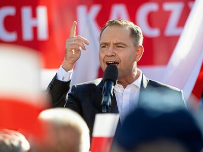 Nawrocki o niepokojącym incydencie w kampanii. Kopałem nogami, rzucało mną