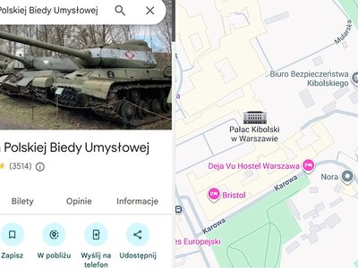 Zdemolowali Warszawę w Mapach Google. Pałac Kibolski to pikuś przy innych nazwach