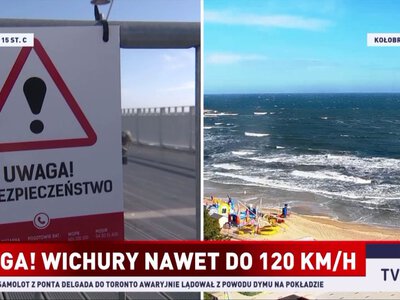 Trudne warunki na Wybrzeżu. Mieszkańcu oraz turyści mierzą się z wichurami