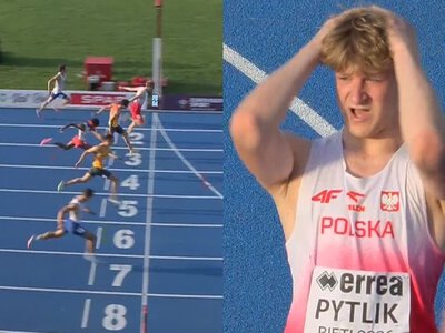 Polak chwycił się za głowę. Sprint po medal z niemal najgorszego toru