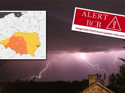 Alert RCB i ostrzeżenia IMGW dla 10 województw. Niebezpieczne nawałnice przejdą przez Polskę
