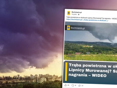 Tajemniczy lej nad Lipnicą Murowaną. Mieszkańcy nagrali niezwykłe zjawisko