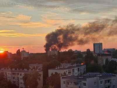 Groźnie wyglądający pożar przy Racławickiej