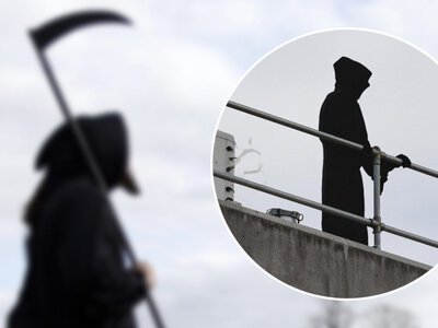 Lekarz zadżumionych na dachu szpitala. Skrzeczał jak mewa