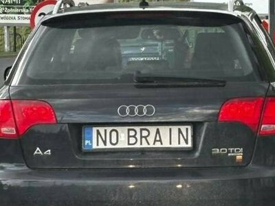 No brain, Co szon i inne. Takie napisy widnieją na tablicach rejestracyjnych polskich samochodów. Zobacz ZDJĘCIA