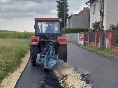 Zaorał świeżo położony asfalt, został aresztowany. Do sprawy wkracza biuro RPO