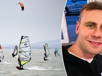 Poszukiwania zaginionego windsurfera, 35-latka z Bydgoszczy (fot. PAP/HANS KLAUS TECHT, KPP w Pucku)