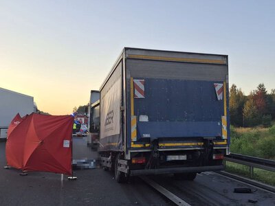 Zderzenie dwóch ciężarówek na A4. Kierowca zginął na miejscu