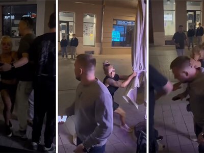 Obrzydliwe sceny pod lokalem w Poznaniu. Napastniczki wpadły w kompletny szał