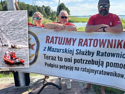Ratownicy z Mazur walczą o przetrwanie. Grozi im utrata bazy po 50 latach służby