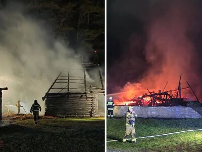 Wielki pożar skansenu na Podkarpaciu. Spłonął zabytkowy kościół