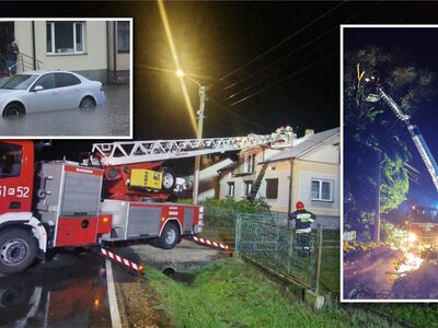 Powalone drzewa, uszkodzone budynki i dachy. Strażacy mieli pełne ręce roboty