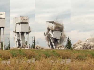 Wieża szybu Jas II wysadzona. Koniec górniczej epoki w Jastrzębiu-Zdroju