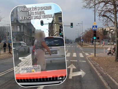 Bardzo dziwny wypadek. Kobieta zaczepiła torbą o hak holowniczy