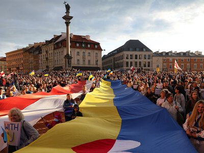 Święto niepodległości Ukrainy. Polacy i Ukraińcy uczcili je razem