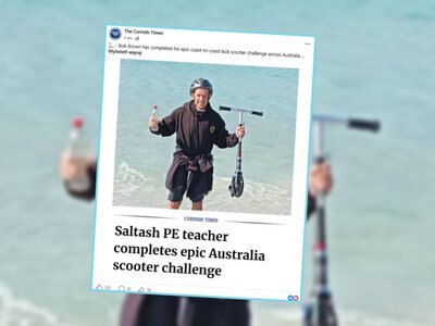 Przez 31 dni odpychał się jedną nogą. Hulajnogą pokonał dystans większy niż z Warszawy do Dubaju