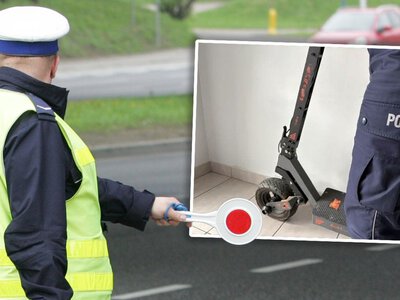 14-latek podkręcił hulajnogę i mknął po krajówce. Policjanci ruszyli w pościg