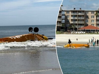 Samolot rozbił się o fale. Wszystko na oczach plażowiczów