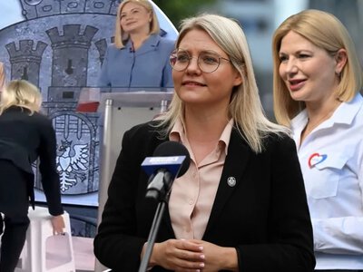 Zamieszanie na debacie w Krakowie. Radna przyniosła kandydatce KO stołek