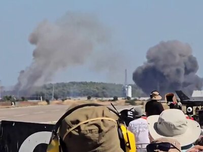Tragedia podczas pokazów. Rozbił się słynny myśliwiec