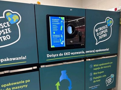 Zwróć uwagę na kupon kaucyjny za zwrócone butelki. Duża zmiana