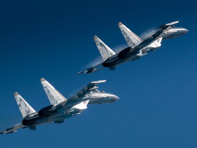 Rosja. Katastrofa nad obwodem kurskim. Dwa myśliwce Su-35S zderzyły się w locie