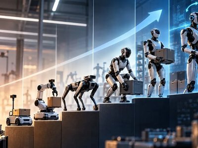 Roboty dostały skalę od 0 do 5. Na końcu jest maszyna, która sama staje się lepsza