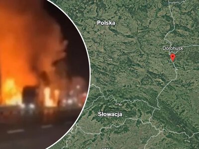 Dron spadł niedaleko granicy z Polską. W odległości 800 metrów