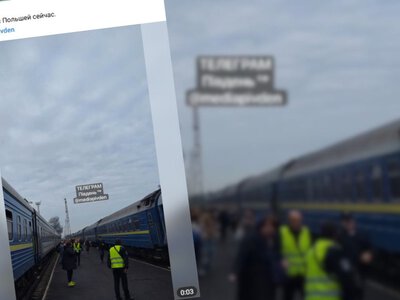 Rosyjski dron uderzył w lokomotywę pociągu Kijów - Warszawa. 2 km od granicy z Polską